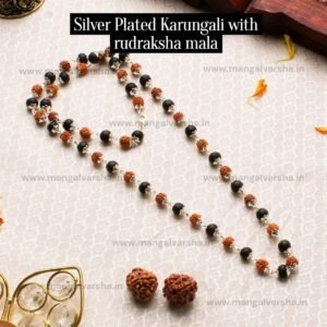 Silver Plated Rudraksha Karungali mala