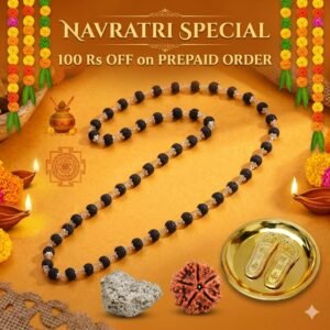 Navratri Special Silver Plated Karungali Mala Combo