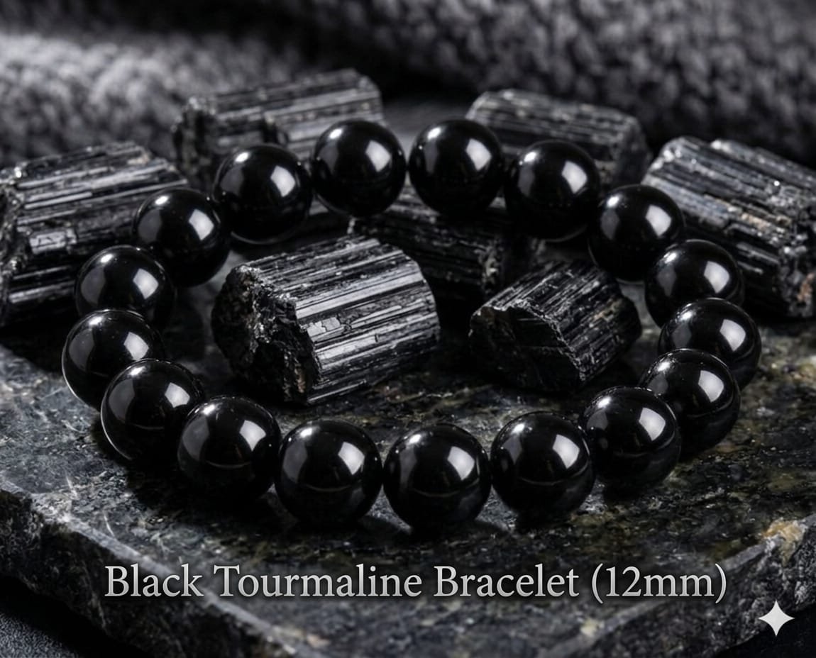 Black Tourmaline Bracelet (12mm)
