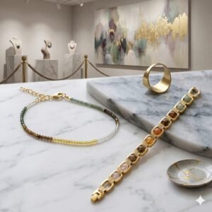 Gold Plated Dhan Yog Bracelet with dhan yog anklet