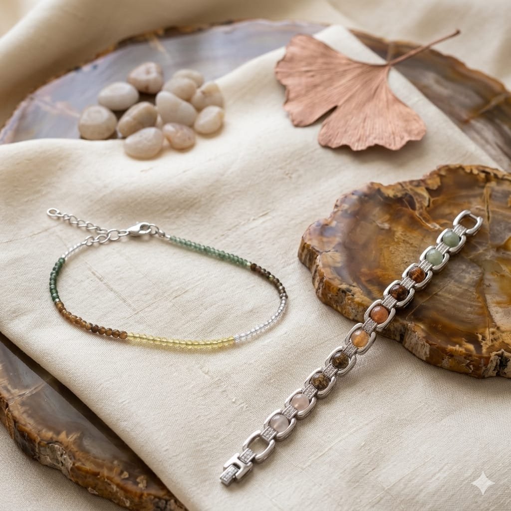 Silver Plated Dhan Yog Bracelet with dhan yog anklet