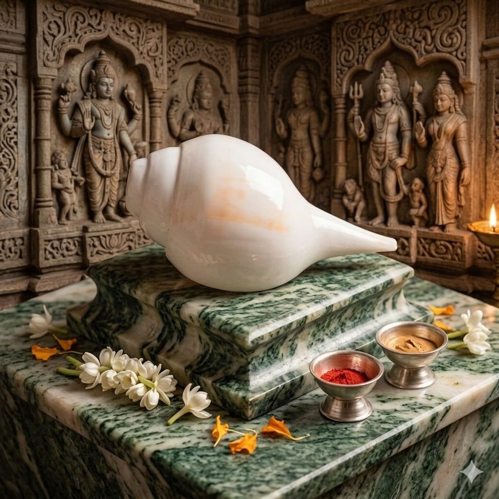 Vamavarti Blowing Shankh - Image 2